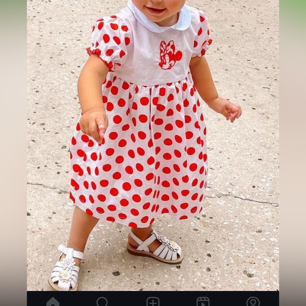 Disney Minnie Mouse Dress for Baby – Red